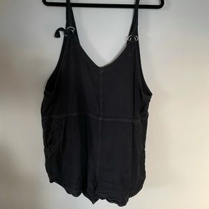 Black Overall Shorts